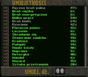 Umiejętności postaci