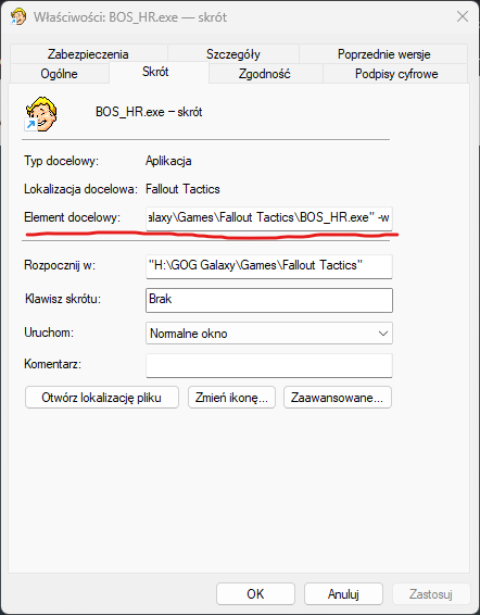 Fallout Tactics w trybie okienkowym