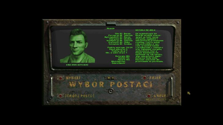 Spolszczenie do Fallout Sonora: Wybór Postaci